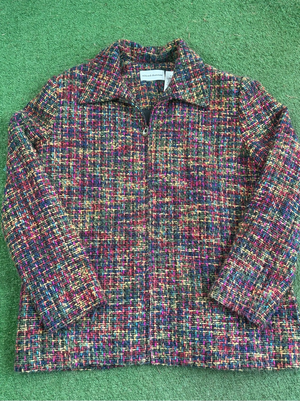 Alfred Dunner Multicolor Tweed Zip Jacket - Women's